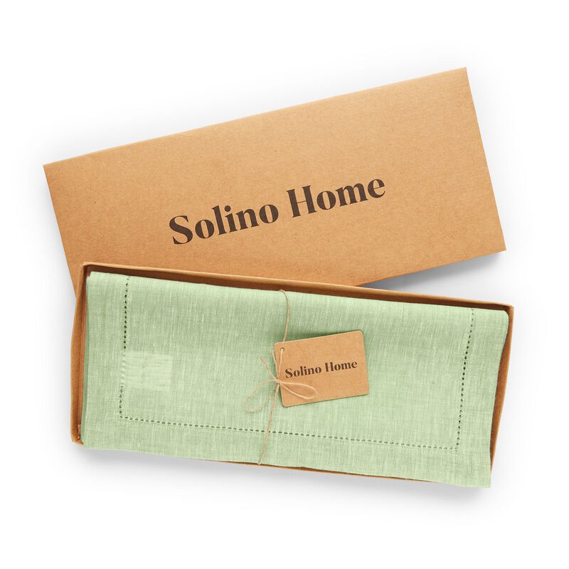 Solino Home 100% Pure Linen Table Runner 14 x 108 Inch | Milan