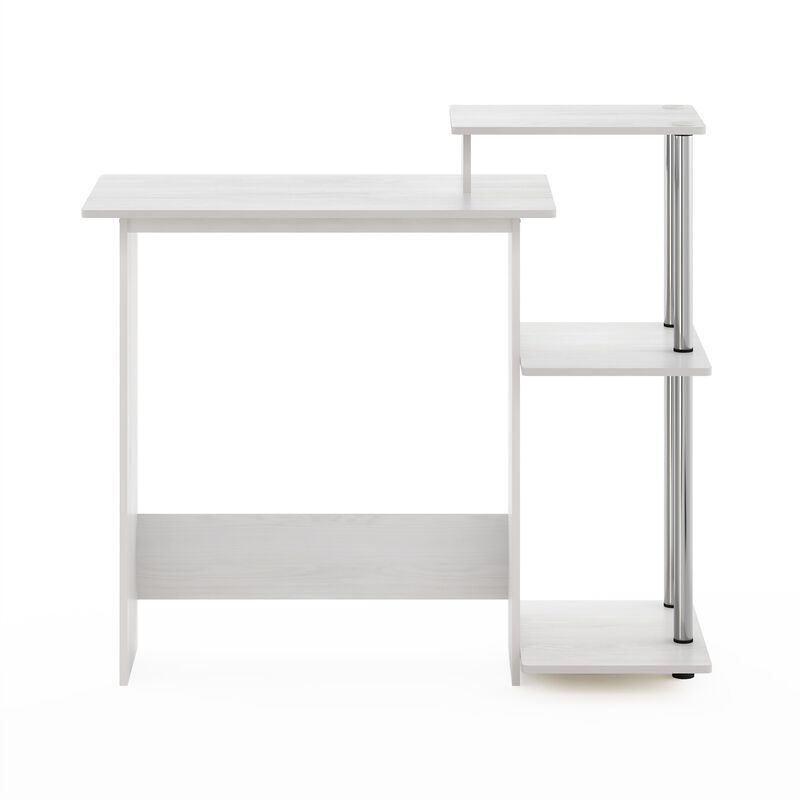 Furinno Furinno Efficient Home Laptop Notebook Computer Desk  White Oak/Stainless Steel