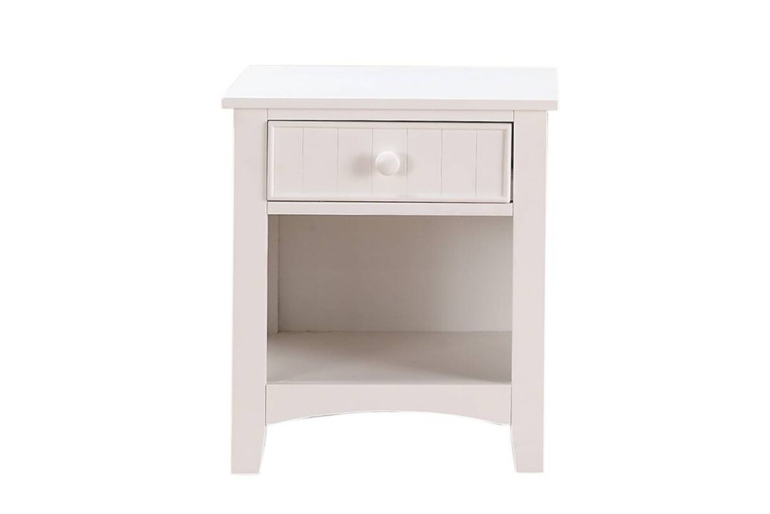 Streamdale Modern Nightstand with Drawer and Storage Shelves