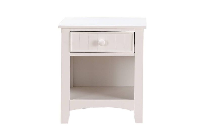 Streamdale Modern Nightstand with Drawer and Storage Shelves