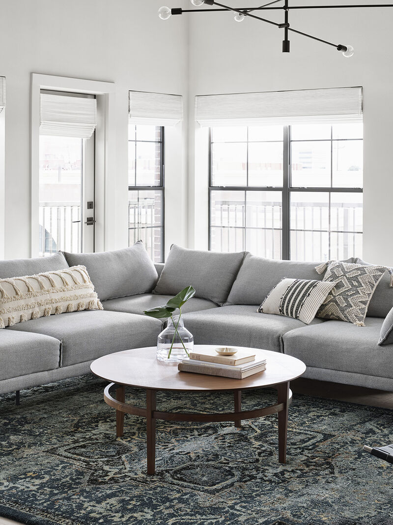 James JAE05 Ocean/Onyx 3'7" x 5'7" Rug by Magnolia Home by Joanna Gaines