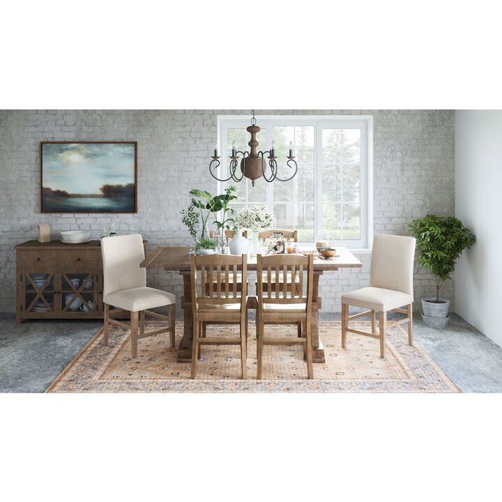 Jofran Modern Rustic Solid Wood Counter Height 78 Extension Dining Table