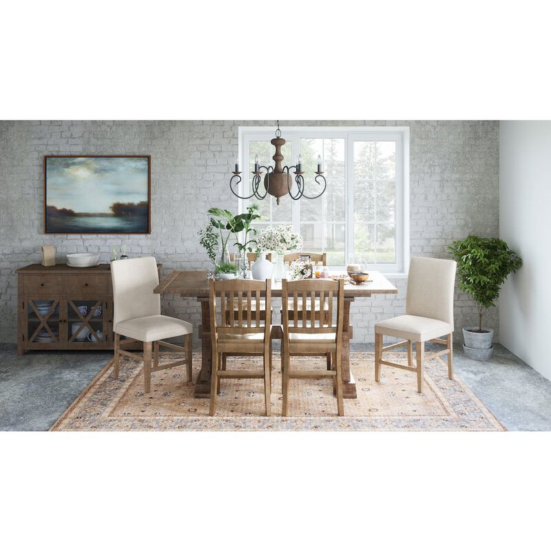 Jofran Modern Rustic Solid Wood Counter Height 78 Extension Dining Table