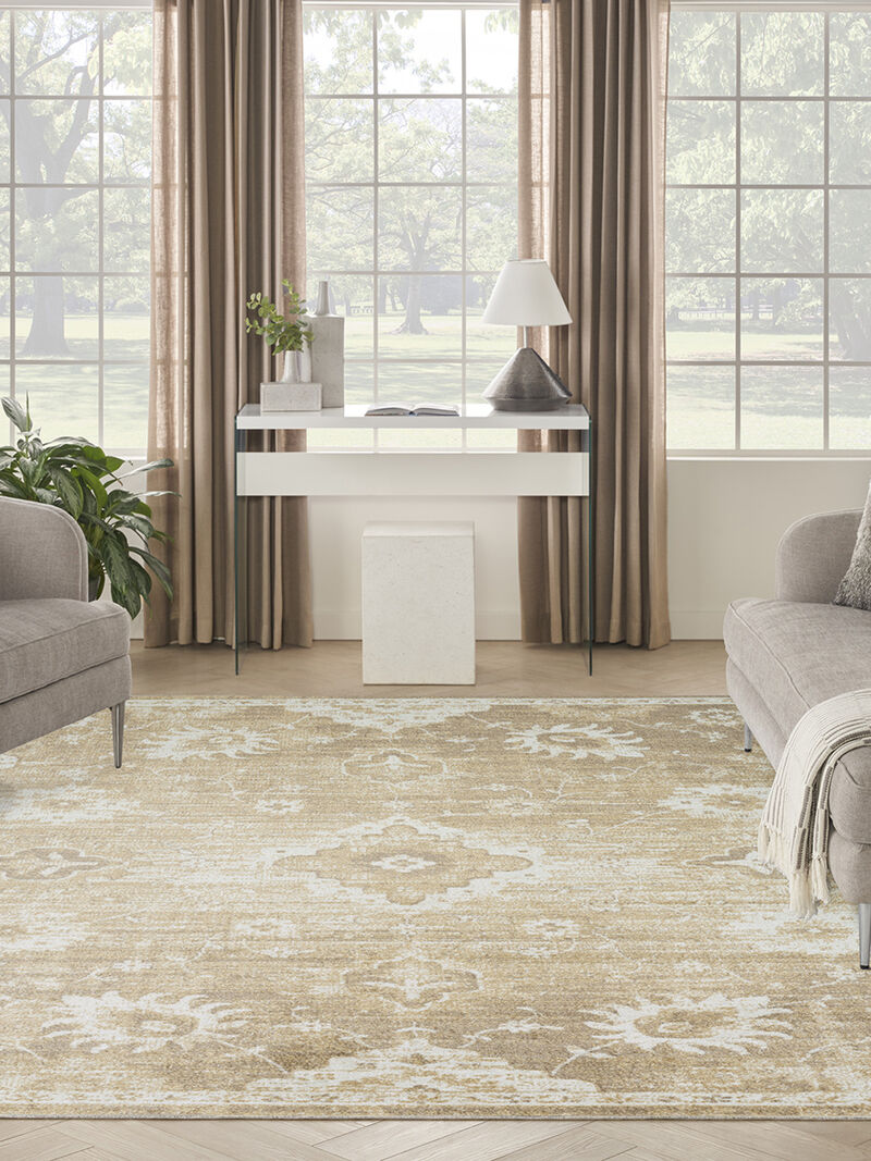 Astra Machine Washable ASW19 Ivory/Gold 4' x 6' Rug