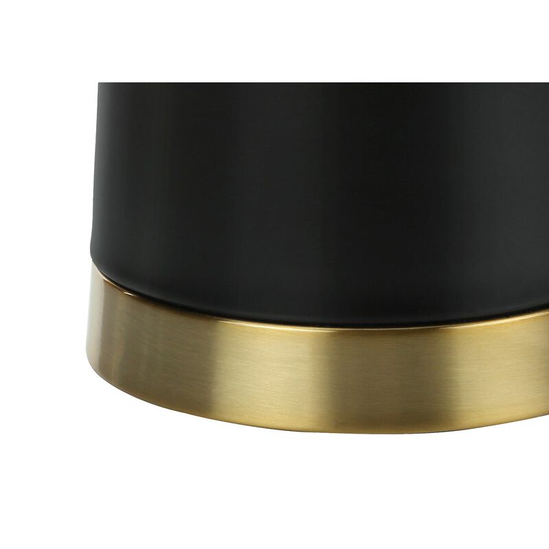 Monarch Specialties I 9623 - Lighting, 28"H, Table Lamp, Black Metal, Beige Shade, Contemporary