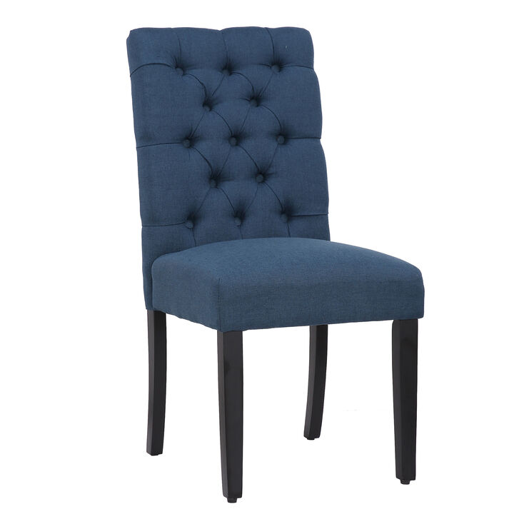 WestinTrends Upholstered Button Tufted Dining Chair