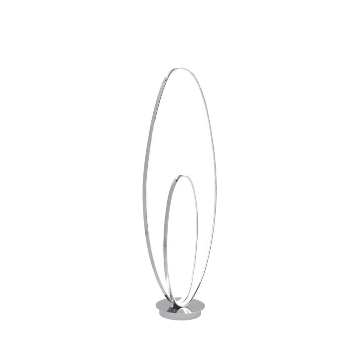 Milan Floor Lamp Chrome Metal Dimmable Integrated LED