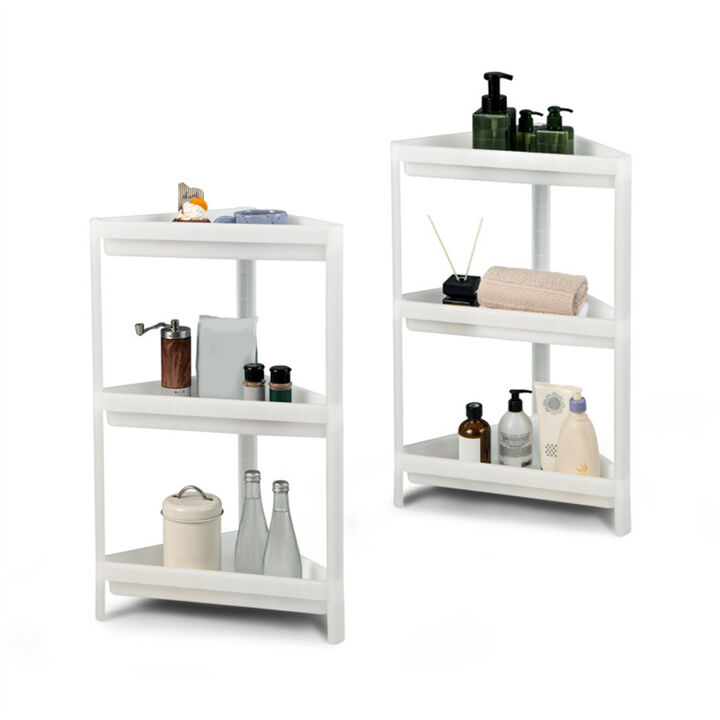 2-Piece Corner Bathroom Rack for Wall-Mounted Storage and Organization 2-Piece Corner Bathroom Rack for Wall-Mounted Storage and Organization