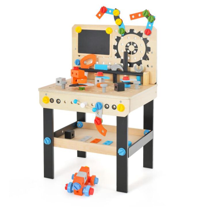 Hivvago Pretend Play Workbench with Tools Set and Realistic Accessories