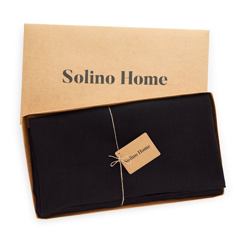 Solino Home 100% Pure Linen Round Tablecloth | Sonoma