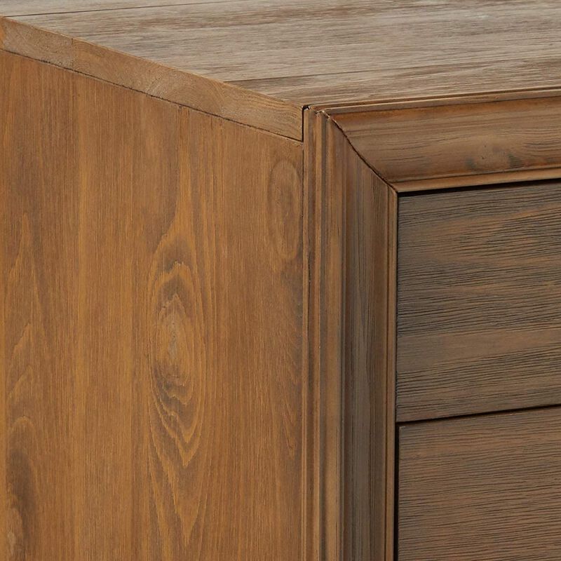 Traditional Style 3 Drawers Wood Nightstand By Inverness, Brown-Benzara