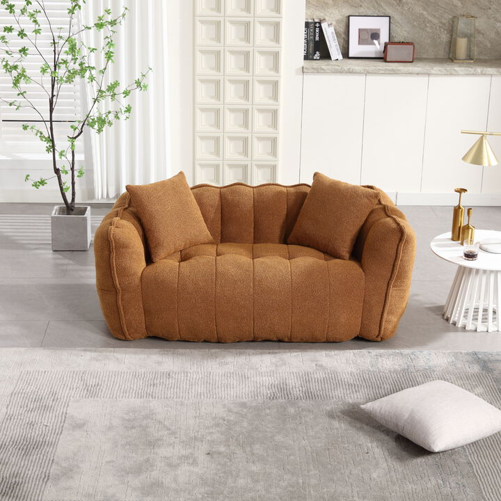 Merax Chenille Lazy Bean Bag Loveseat for Living Room