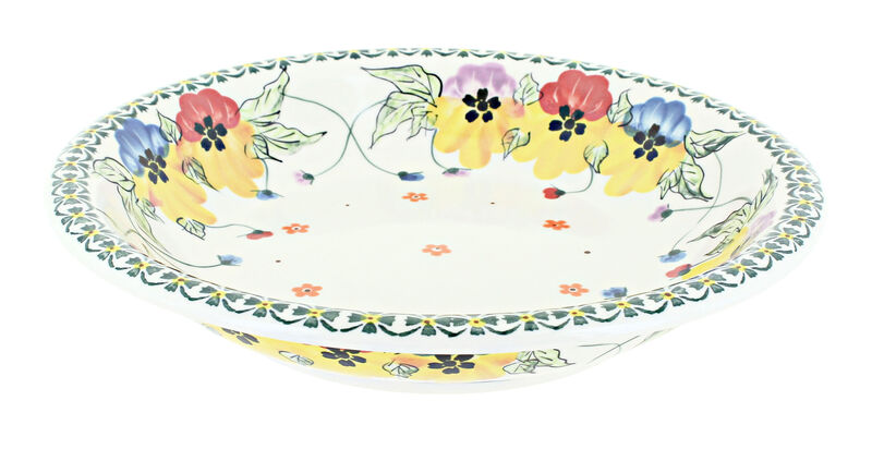 Blue Rose Polish Pottery Sweet Devotion Soup Plate