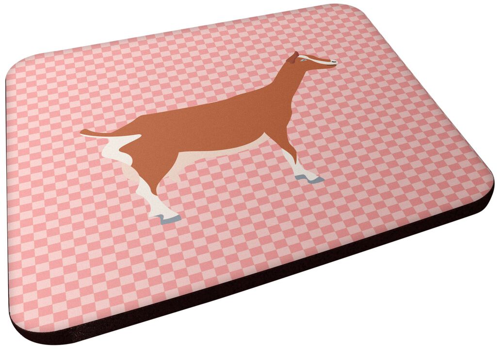 Caroline's Treasures Toggenburger Goat Pink Check Decorative coasters, 3.5, Multicolor