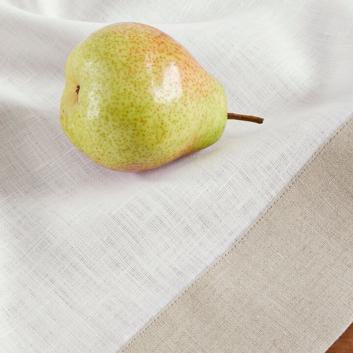 Solino Home 100% Pure Linen Table Throw 52 x 52 Inch | Contempo