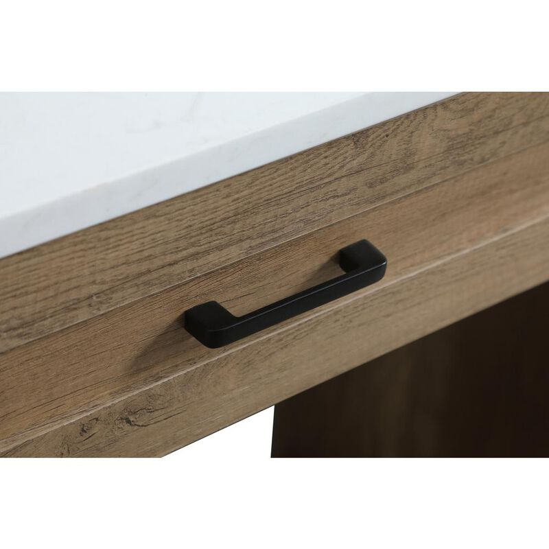 Elegant Kitchen and Bath 60 Inch ADA Compliant Bathroom Vanity In Natural Oak