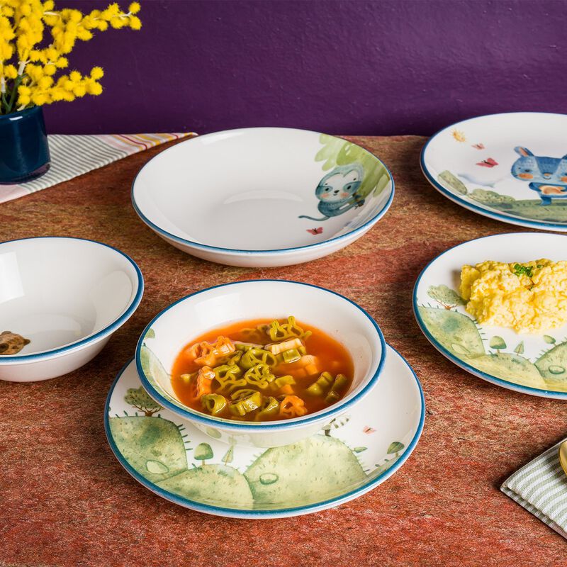 Minimeals dia.6.25" h:2" 13 oz. Round Decorated Porcelain Bowl (Set of 2)