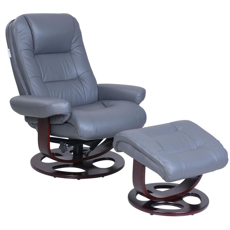 Barcalounger Jacque Swivel Pedestal Recliner w/Ottoman