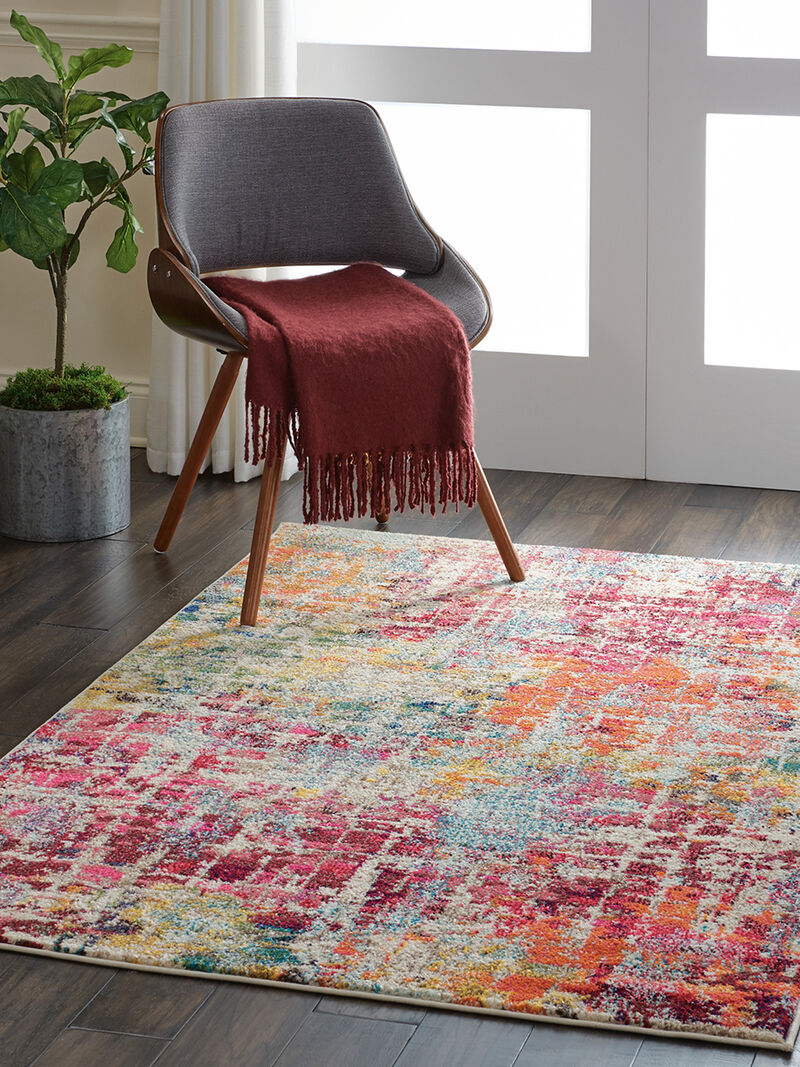 Celestial CES13 Pink/Multicolor 3'11" x 5'11" Rug