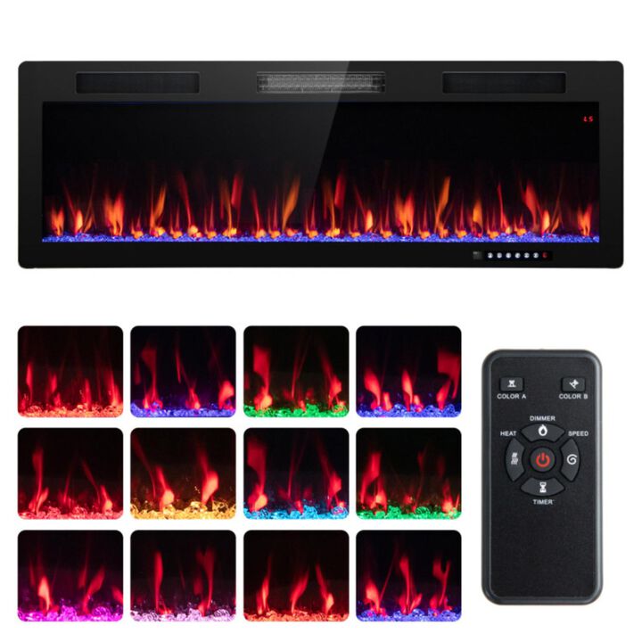 Hivvago Electric Fireplace 50 Inches Recessed and Wall Mounted Hivvago Electric Fireplace 50 Inches Recessed and Wall Mounted