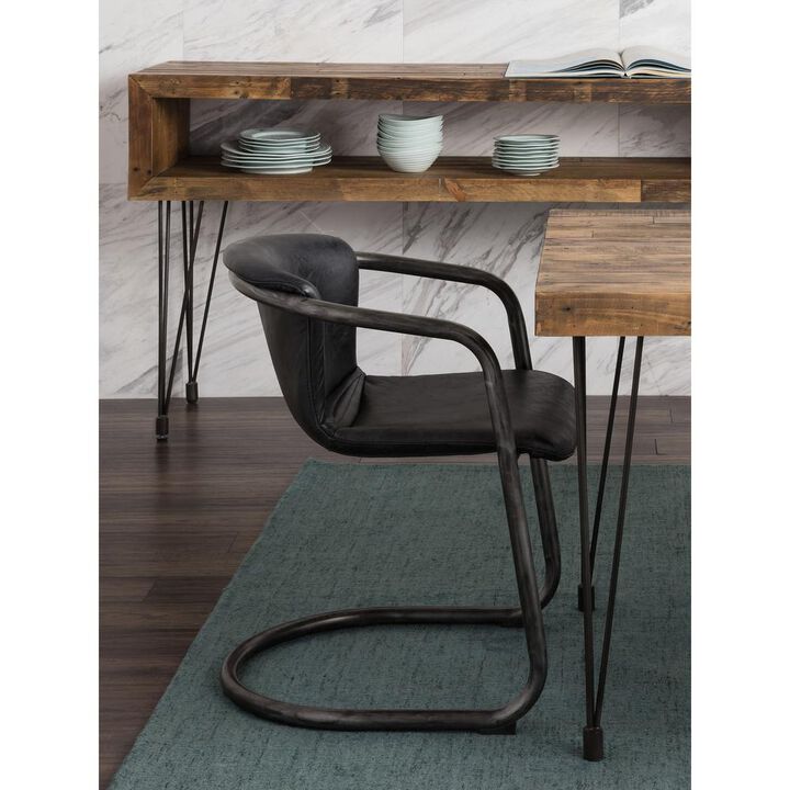 Moe's Home Collection Freeman Dining Chair Antique Black-Set Of Two