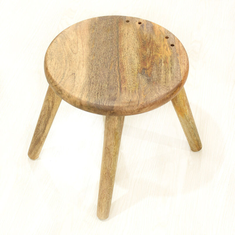 Handmade 100% Mango Wood Kids Yellow Color Round Shaped Rabbit Theme Indoor Table & Chair