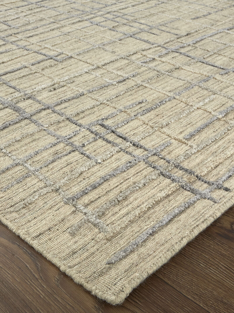 Kirkwood T8001 Beige/Silver 5' x 8' Rug By Thom Filcia