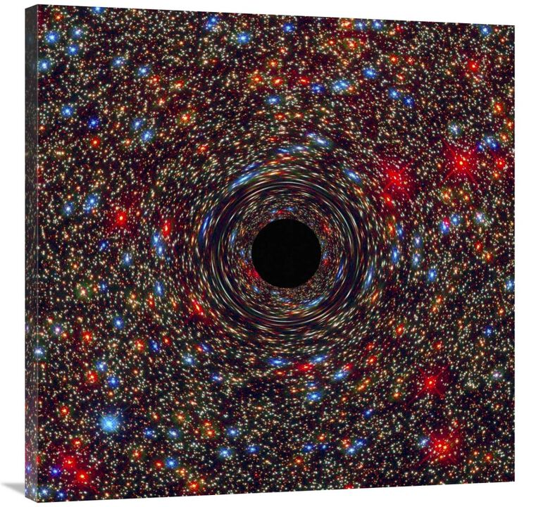 Black Hole in NGC 1600-Canvas Art-36x36