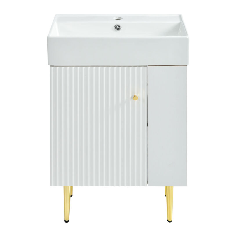 Merax Bathroom Vanity Cabinet with Right Side Storage