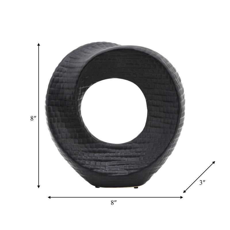Black 8" Textured Table Decor