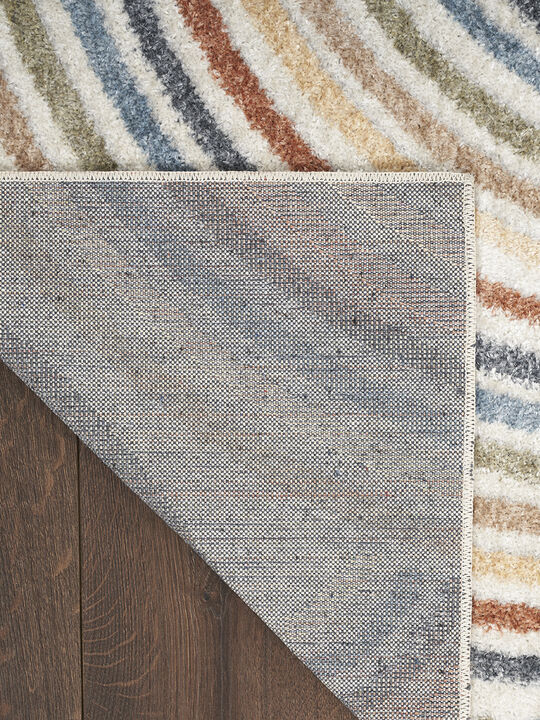 Astra Machine Washable ASW08 Ivory/Multicolor 2'2" x 8' Rug