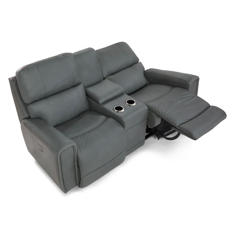 Apollo Blue Grey Power Motion Loveseat