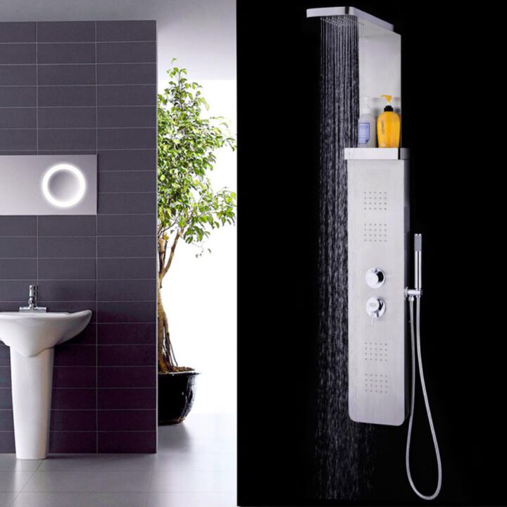 Shower Panel with Massage Jets and Hand Shower for Spa-Like Bathroom Experience