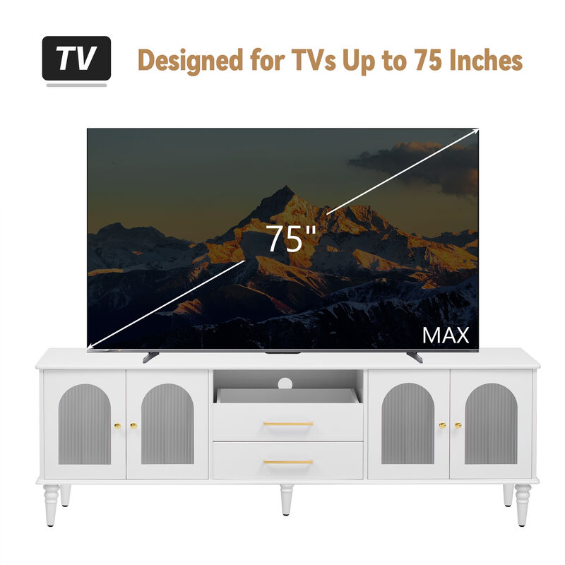 Merax  Retro Entertainment Center Media Console TV Stand