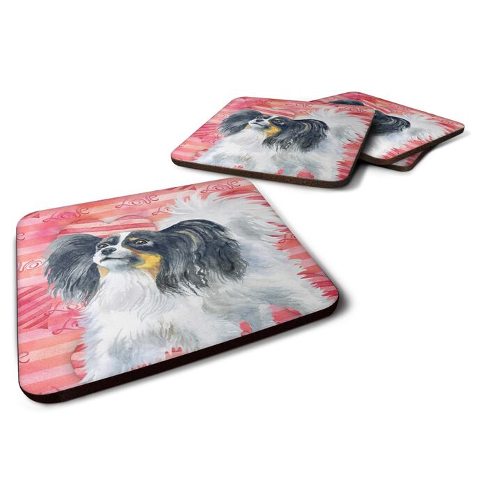 Caroline's Treasures Papillon Love Decorative coasters, Multicolor