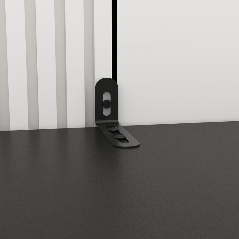 Black Wood 59.1 in. W Tempered Glass Doors Wardrobe Armoires Aluminum Frame with LED Lights, Hanging Rods and Shelves
