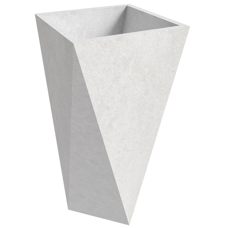 LeisureMod Aloe Series Fiberstone and MgO Clay 24" Planter