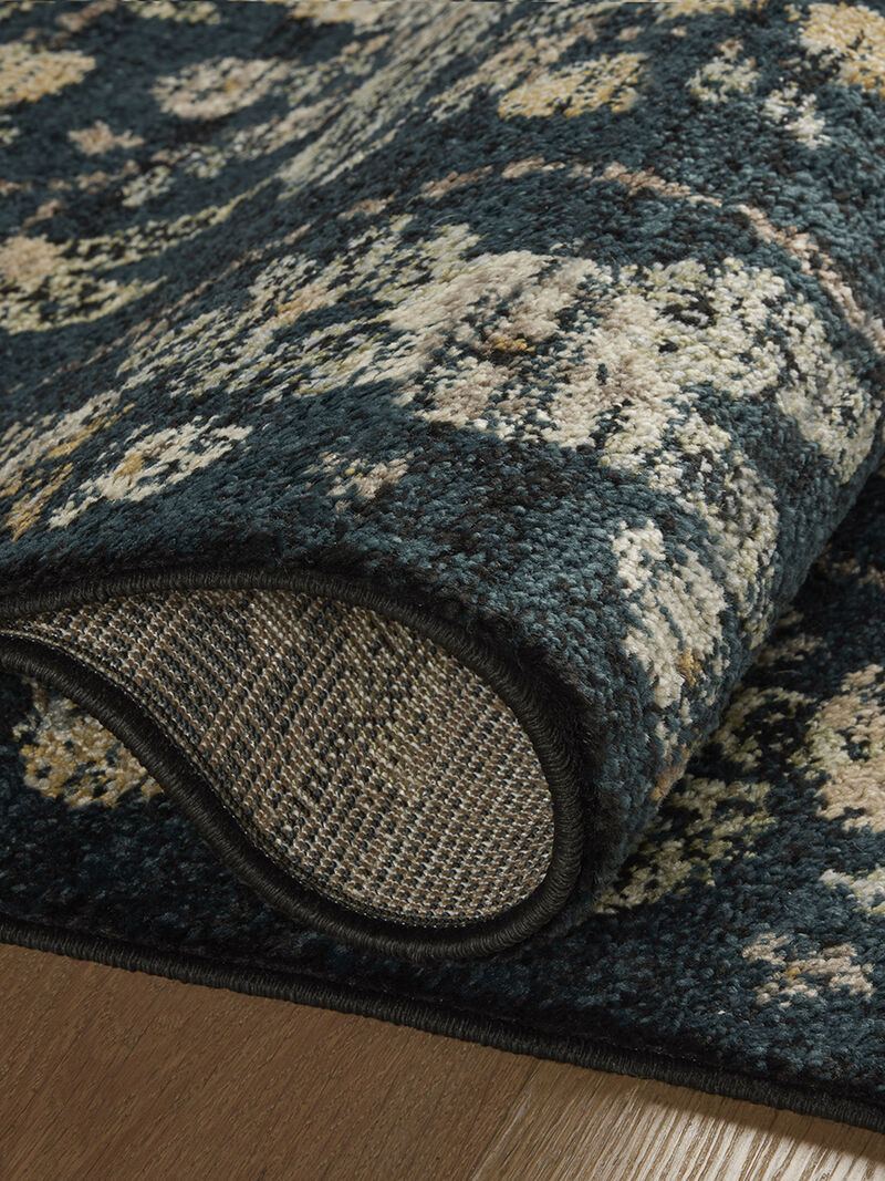 Laurel LAU-05 Navy 3''11" x 5''7" Rug by Rifle Paper Co.