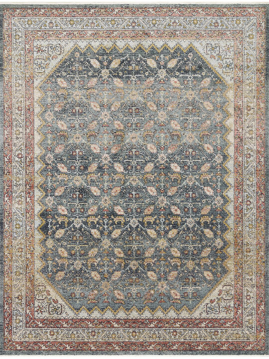 Graham GRA01 Blue/PeRoseimmon 4' x 6' Rug