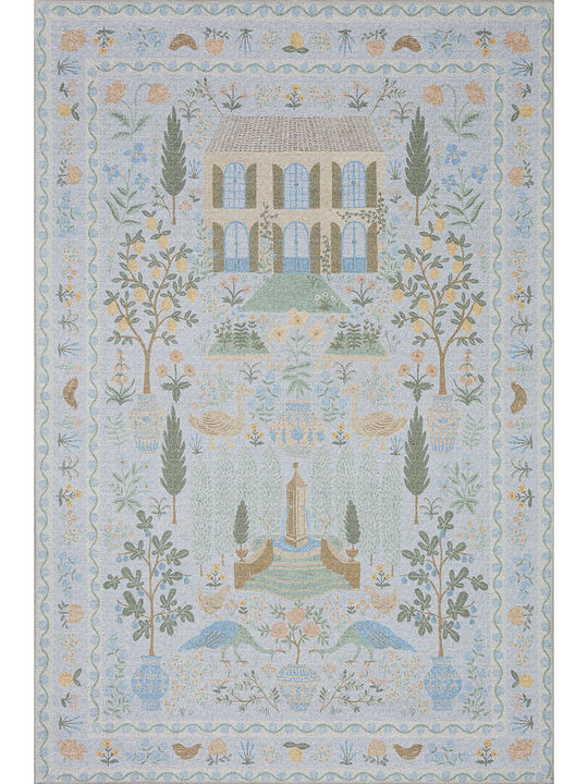 Menagerie MEN03 Light Blue 3'9" x 5'9" Rug