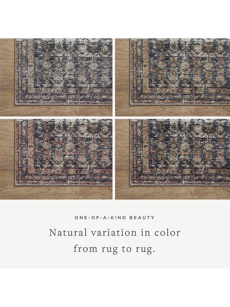 Billie BIL02 Ocean/Brick 5' x 7'6" Rug