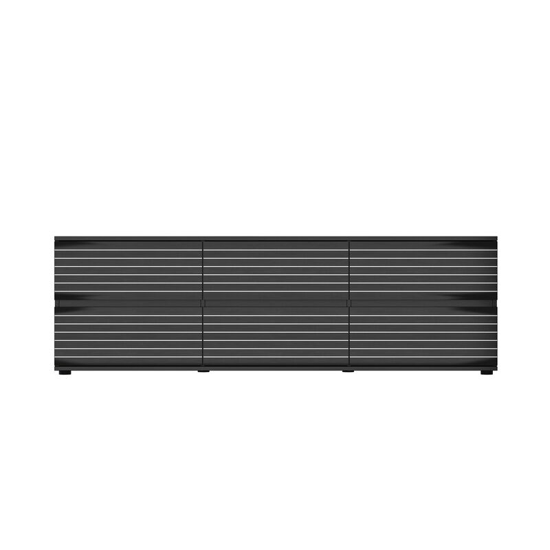 FUFU&GAGA 6-Drawer TV Stand with Sleek Design, Ample Storage, (63" W x 15.7" D x 19.7" H), Black