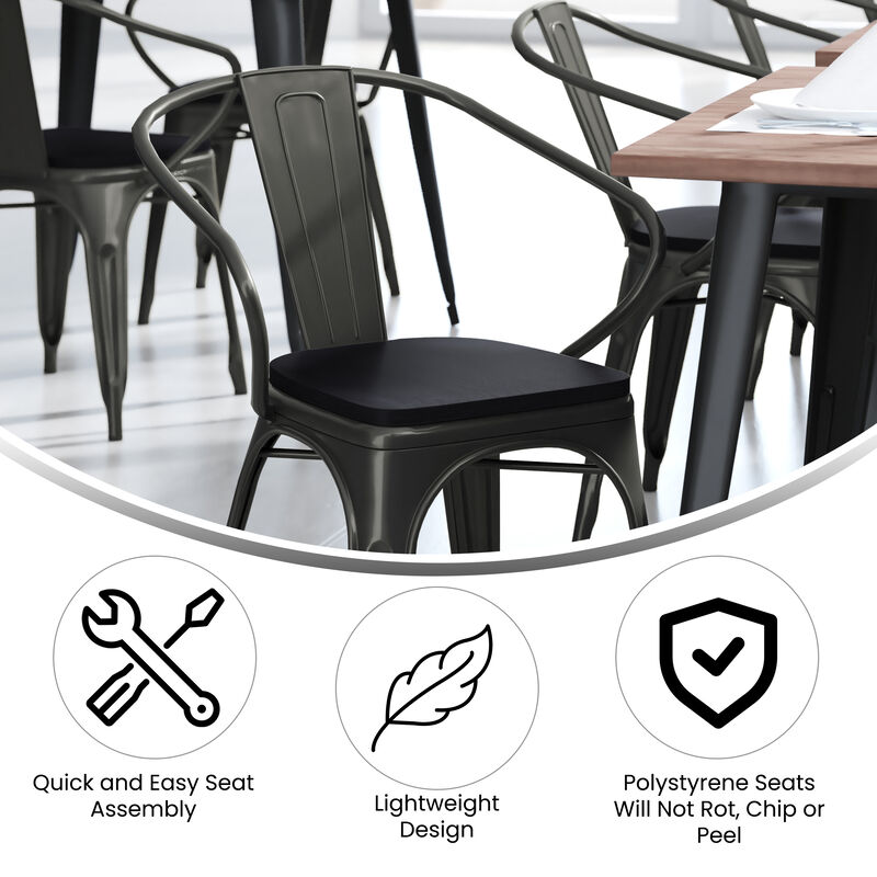 Metal Colorful Restaurant Chairs