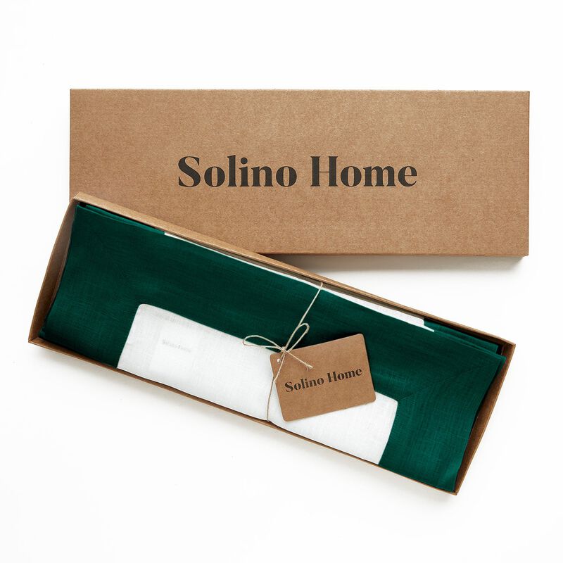 Solino Home 100% Pure Linen 14 x 19 Inch Placemats Set of 4 | Contempo